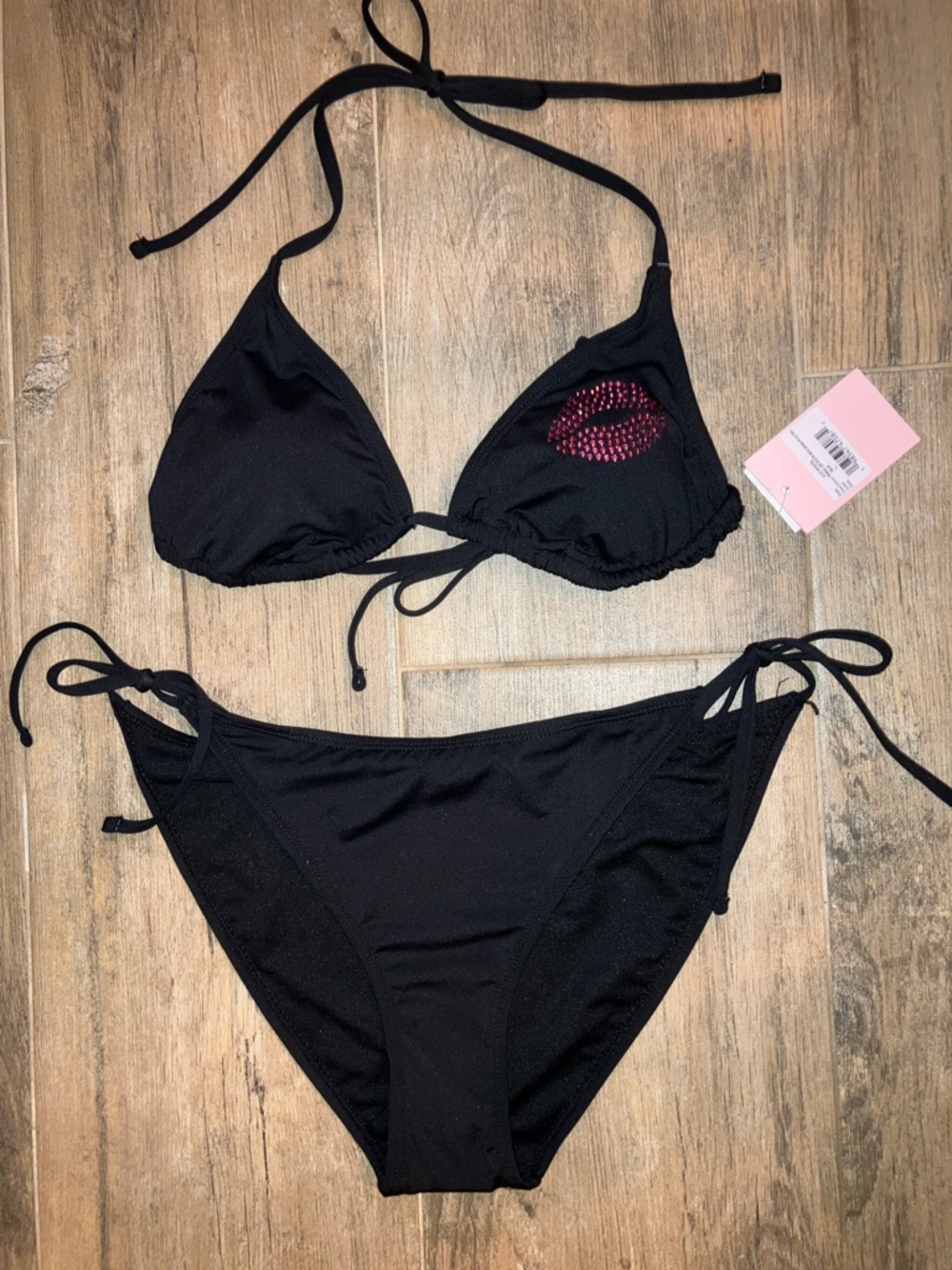 💋Juicy Couture ✨bling✨ bikini 2-pc swimsuit bathing suit sz M NWT - Picture 3 of 8